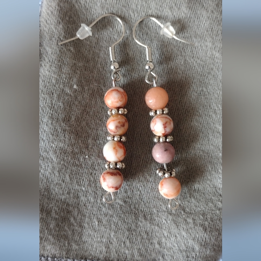 Handmade one-of-a-kind earrings featuring real genuine gemstones.